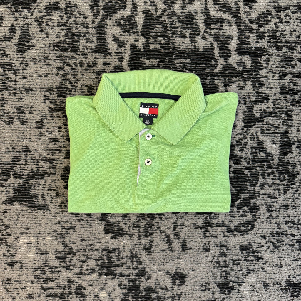 Tommy Hilfiger Lime Green Polo Shirt Size S
