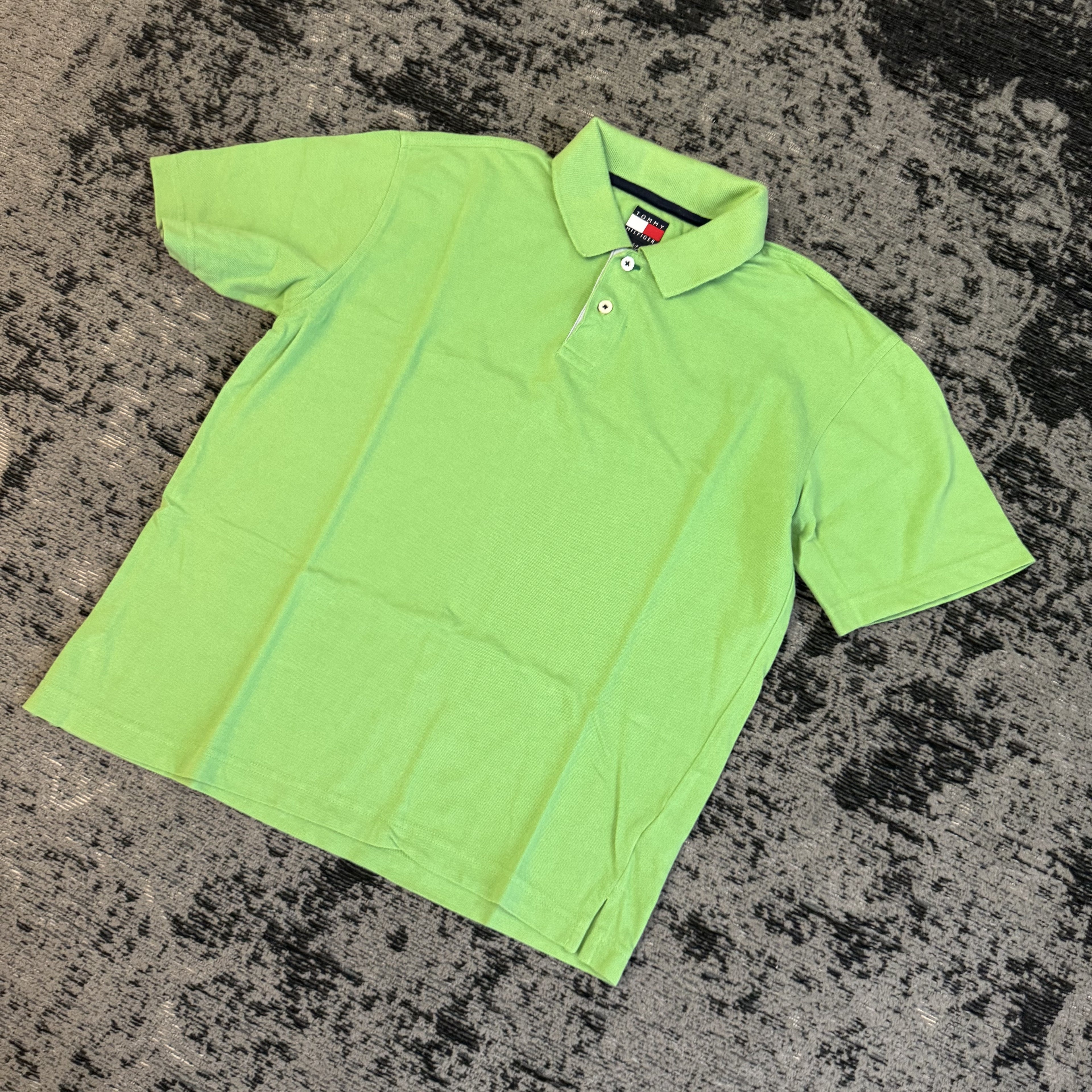Tommy Hilfiger Lime Green Polo Shirt Size S