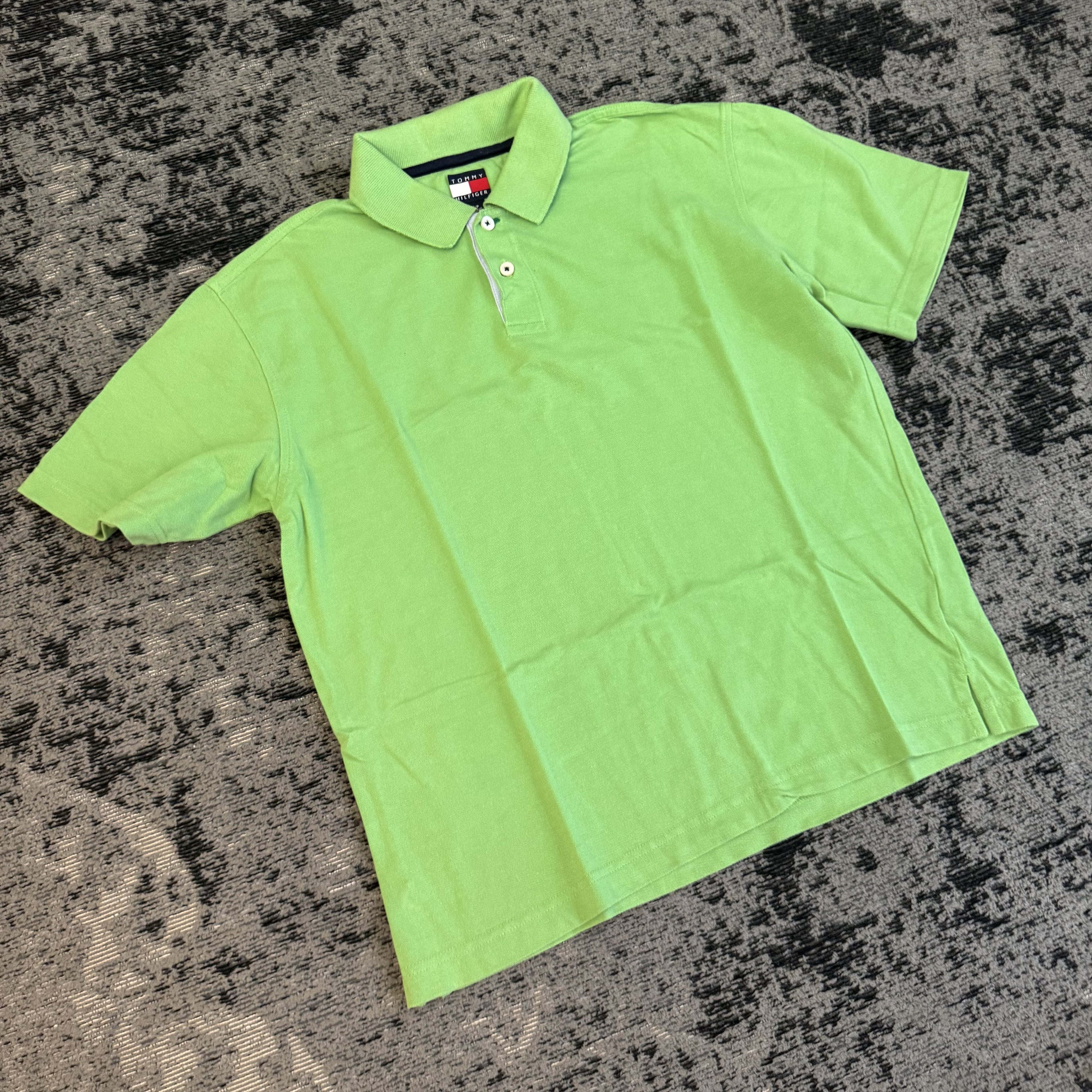 Tommy Hilfiger Lime Green Polo Shirt Size S