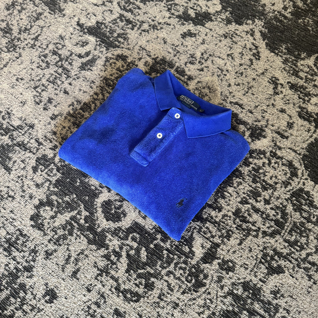 Ralph Lauren Royal Blue Terry Polo Shirt Size L