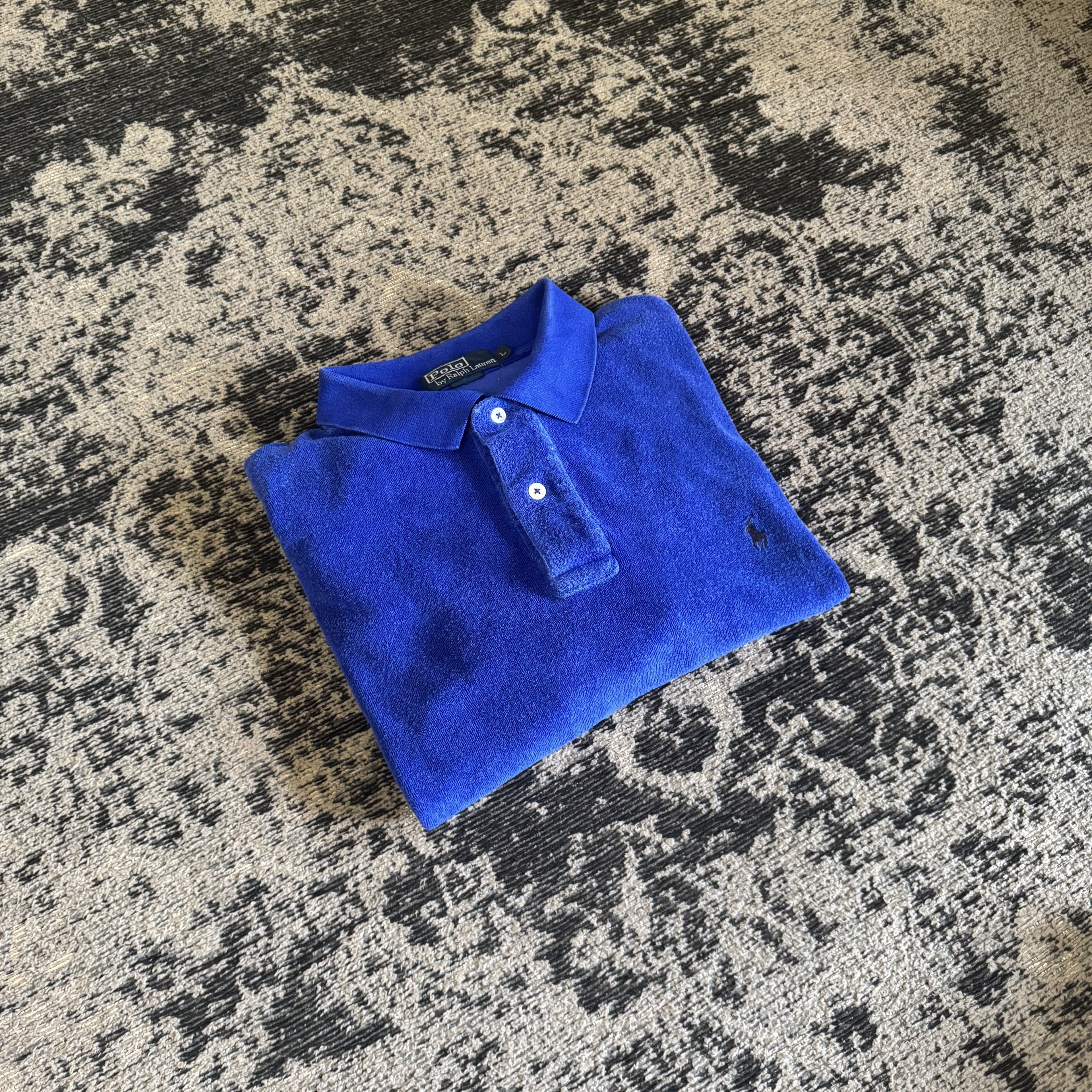 Ralph Lauren Royal Blue Terry Polo Shirt Size L