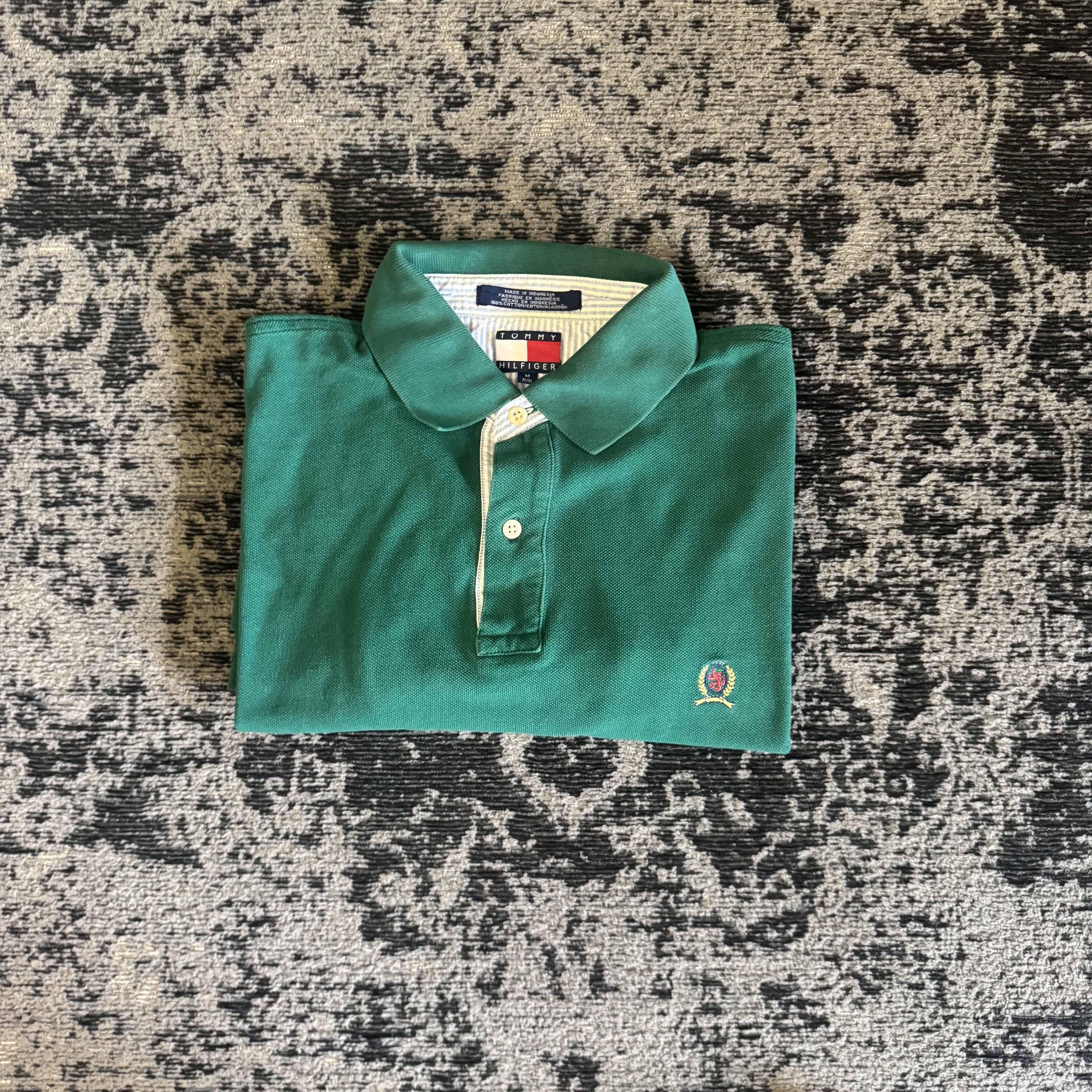 Tommy Hilfiger Green Polo Shirt Size M