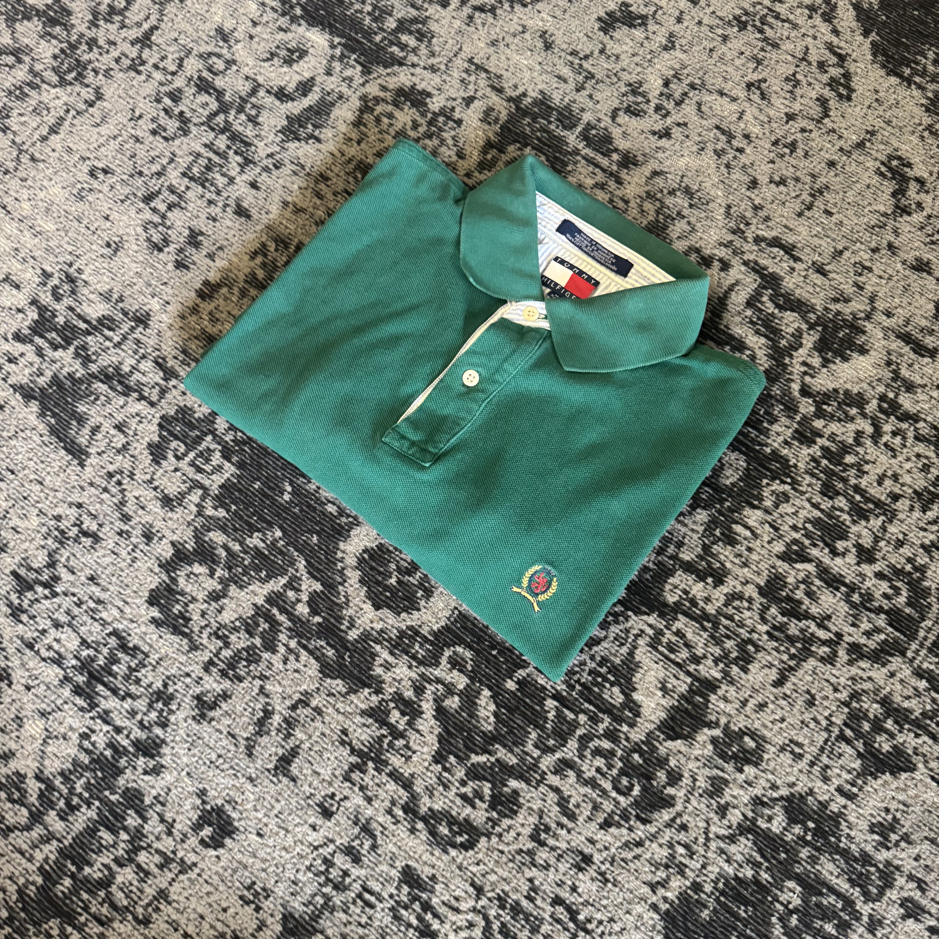 Tommy Hilfiger Green Polo Shirt Size M