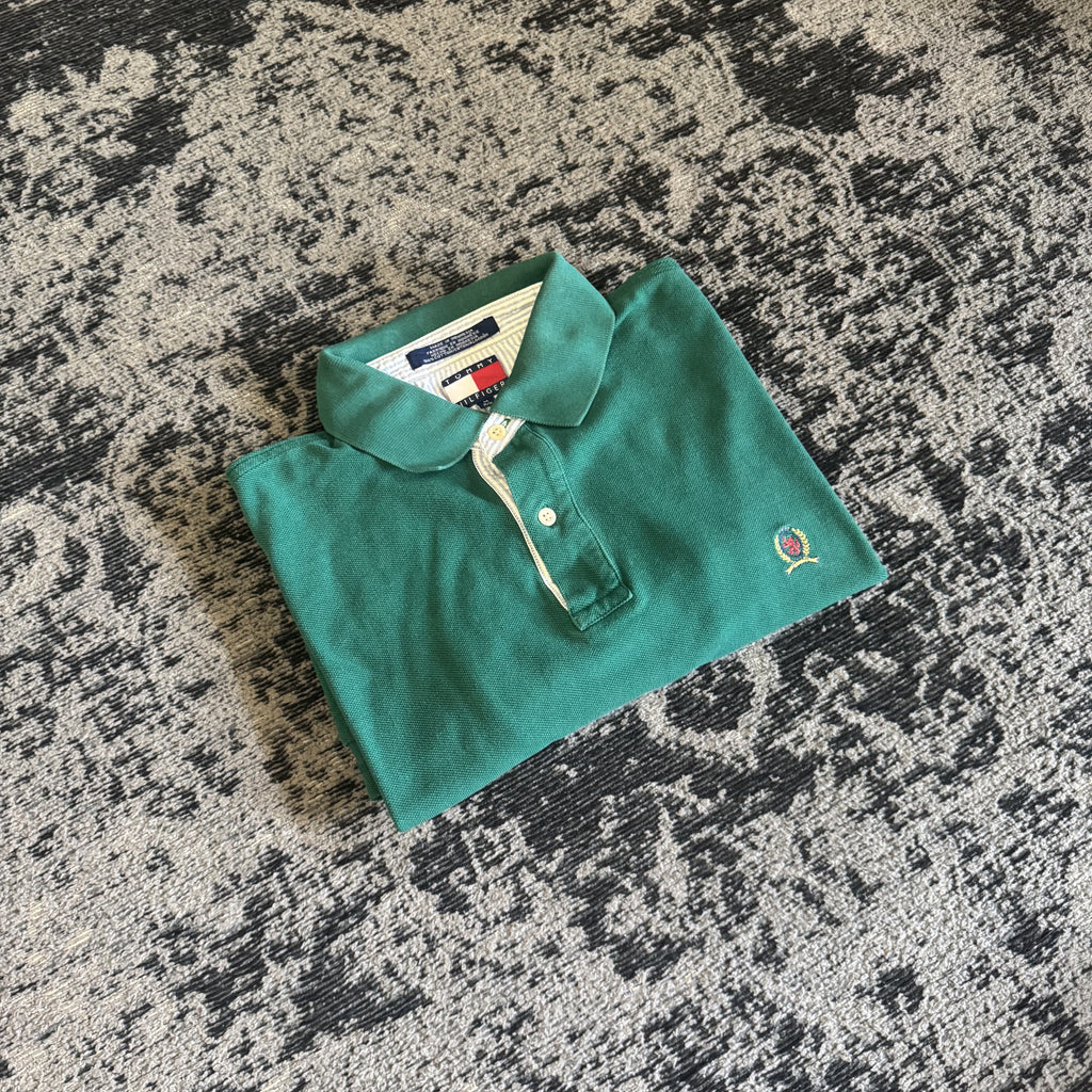 Tommy Hilfiger Green Polo Shirt Size M