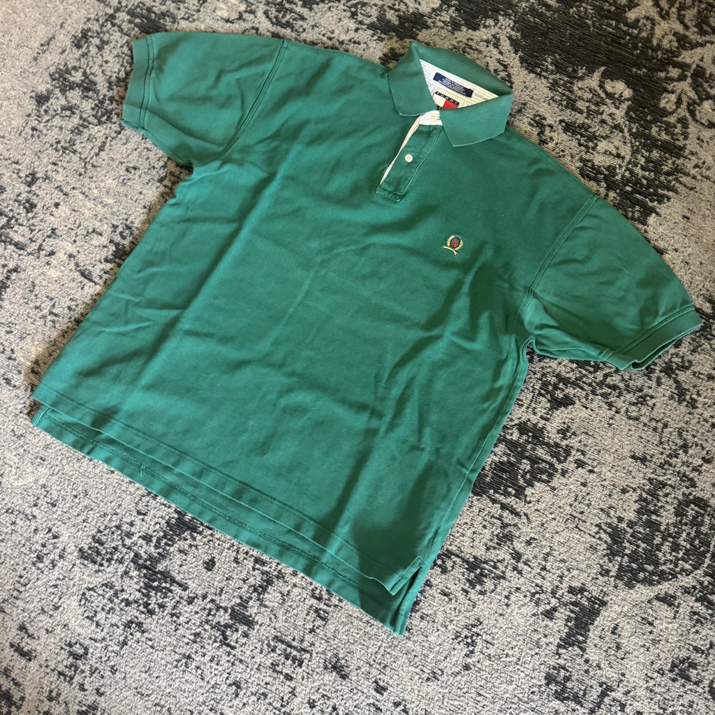 Tommy Hilfiger Green Polo Shirt Size M