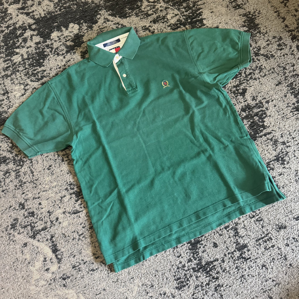 Tommy Hilfiger Green Polo Shirt Size M