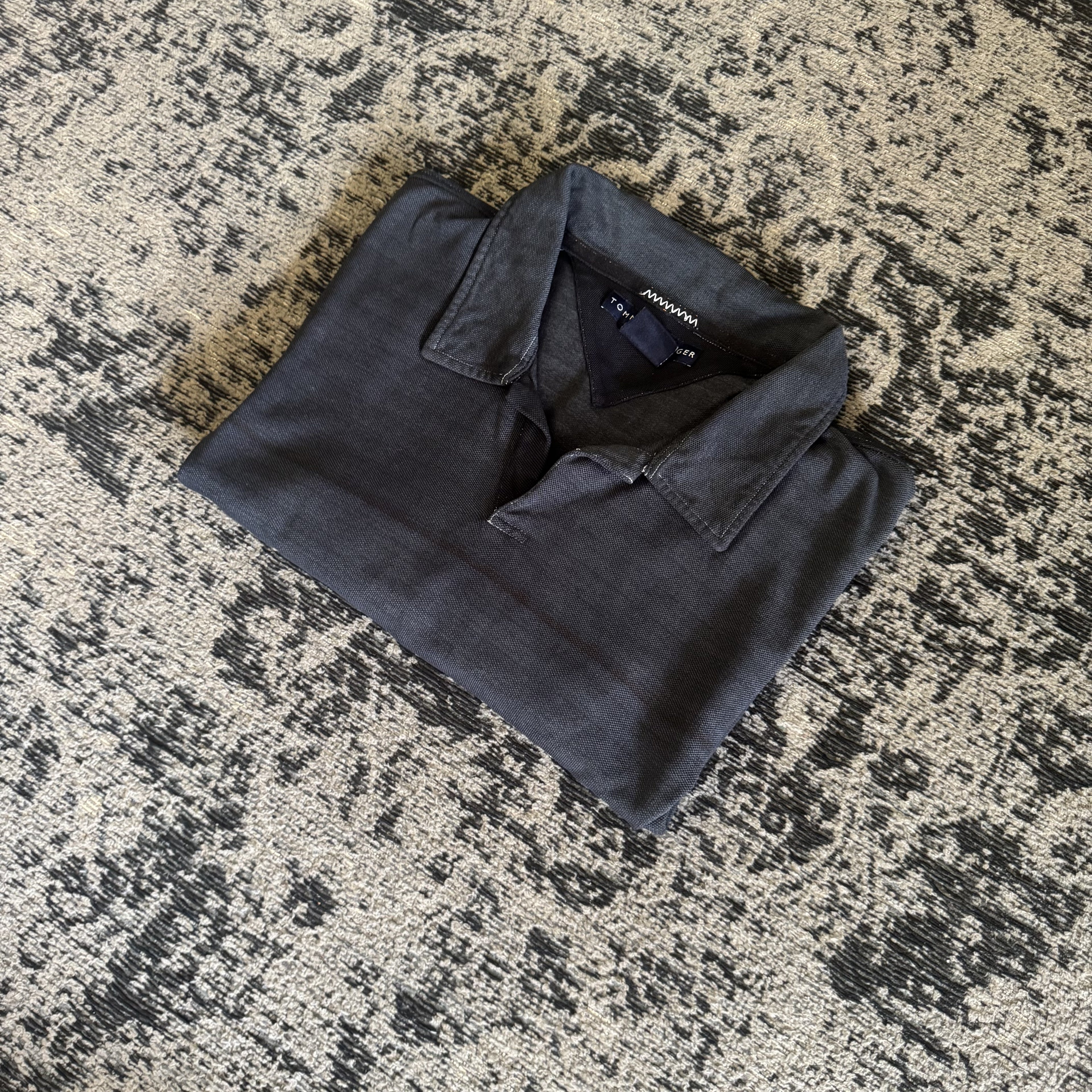 Tommy Hilfiger Charcoal Gray Polo Shirt Size XXL