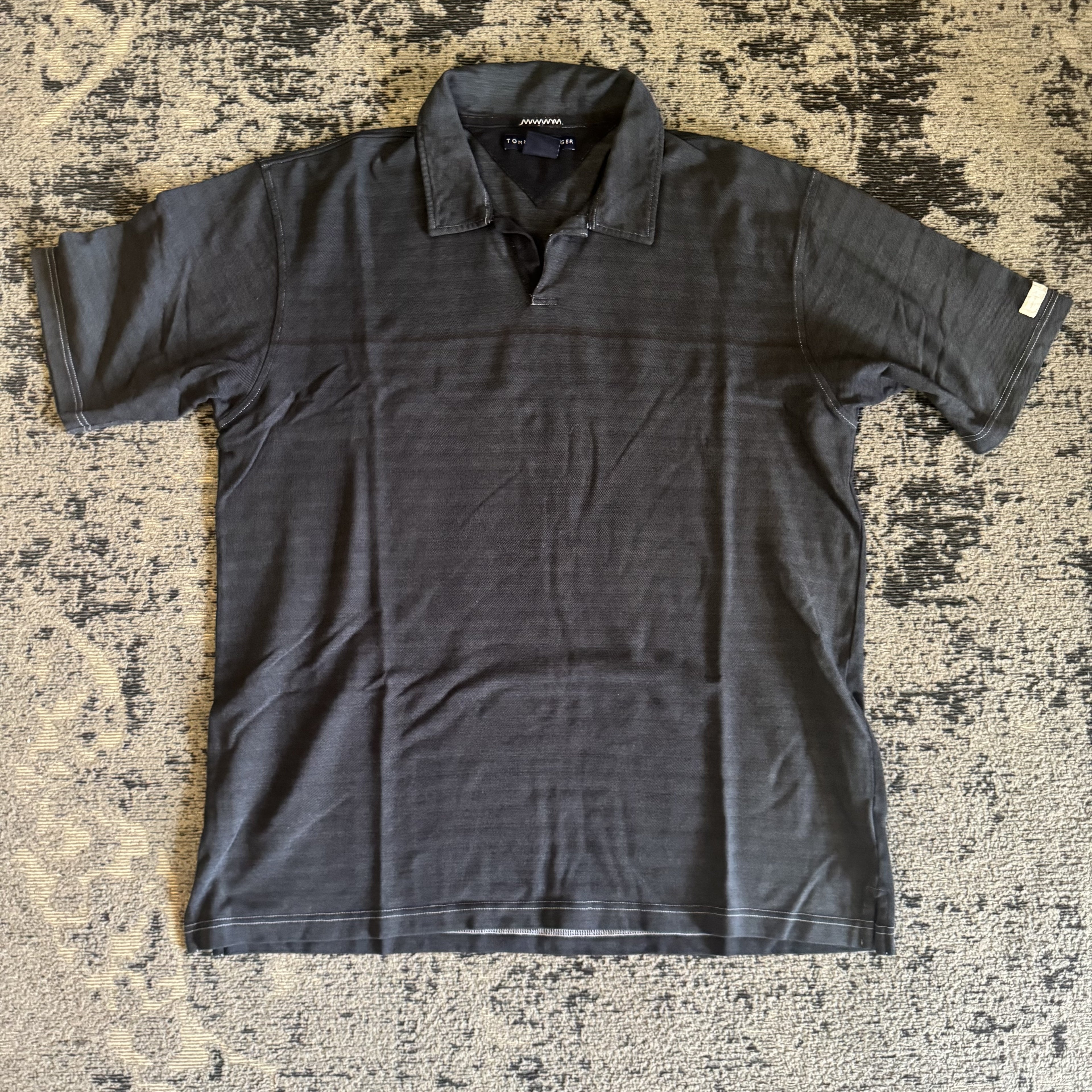 Tommy Hilfiger Charcoal Gray Polo Shirt Size XXL