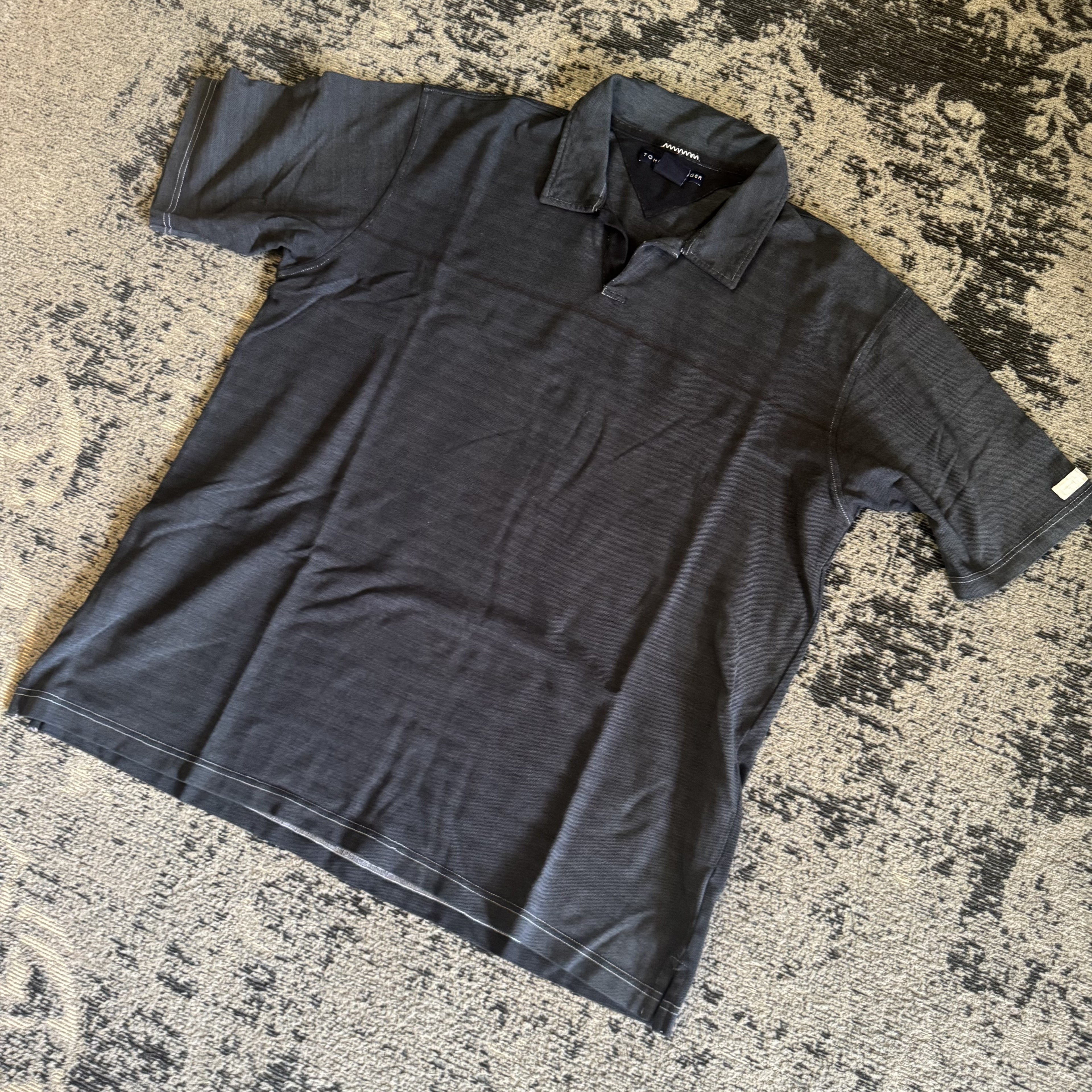 Tommy Hilfiger Charcoal Gray Polo Shirt Size XXL