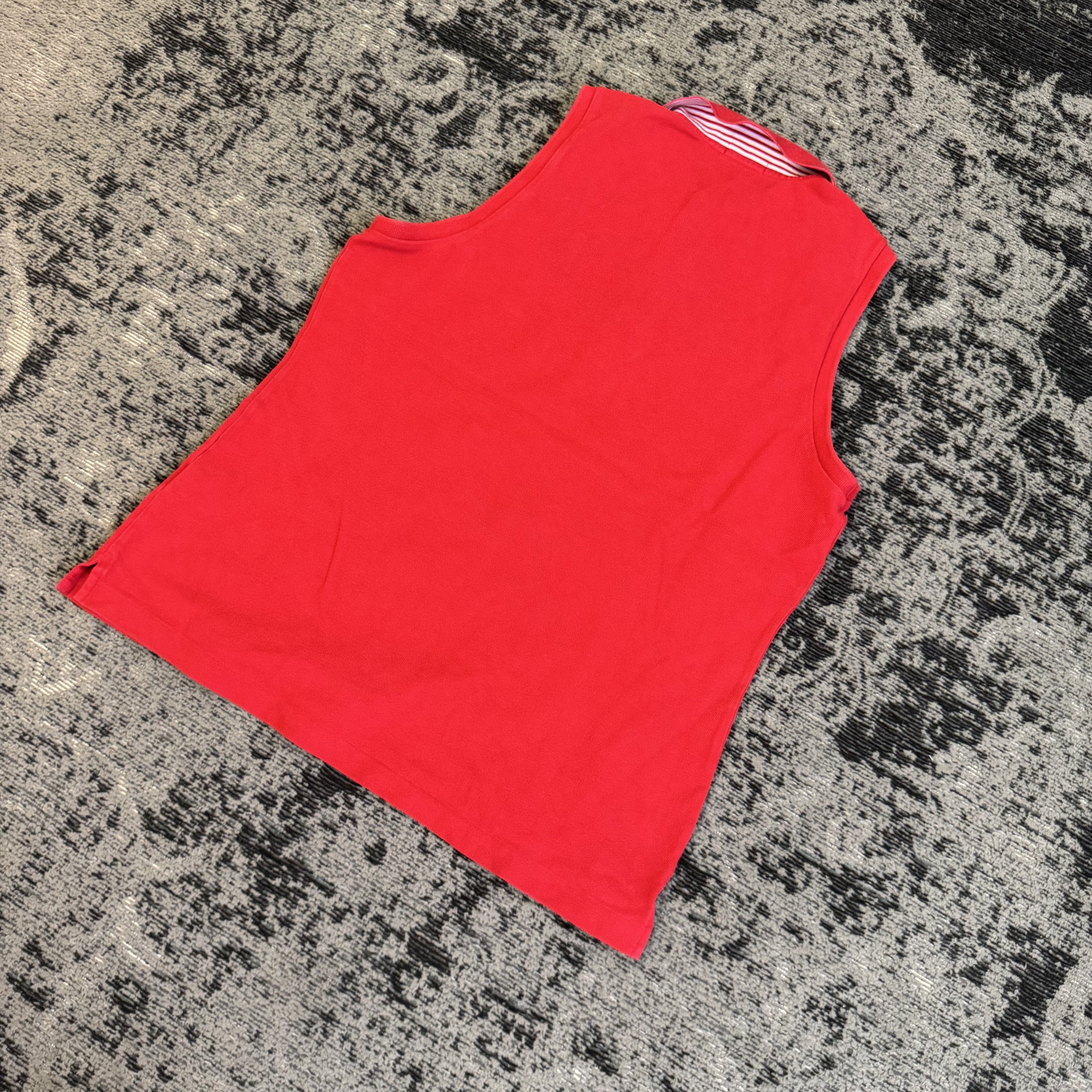 Ralph Lauren Red Sleeveless Polo Shirt Size L
