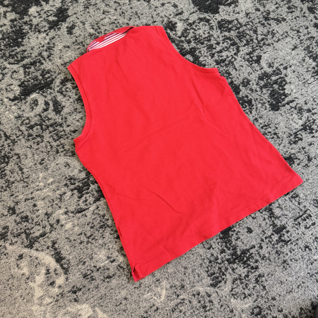 Ralph Lauren Red Sleeveless Polo Shirt Size L