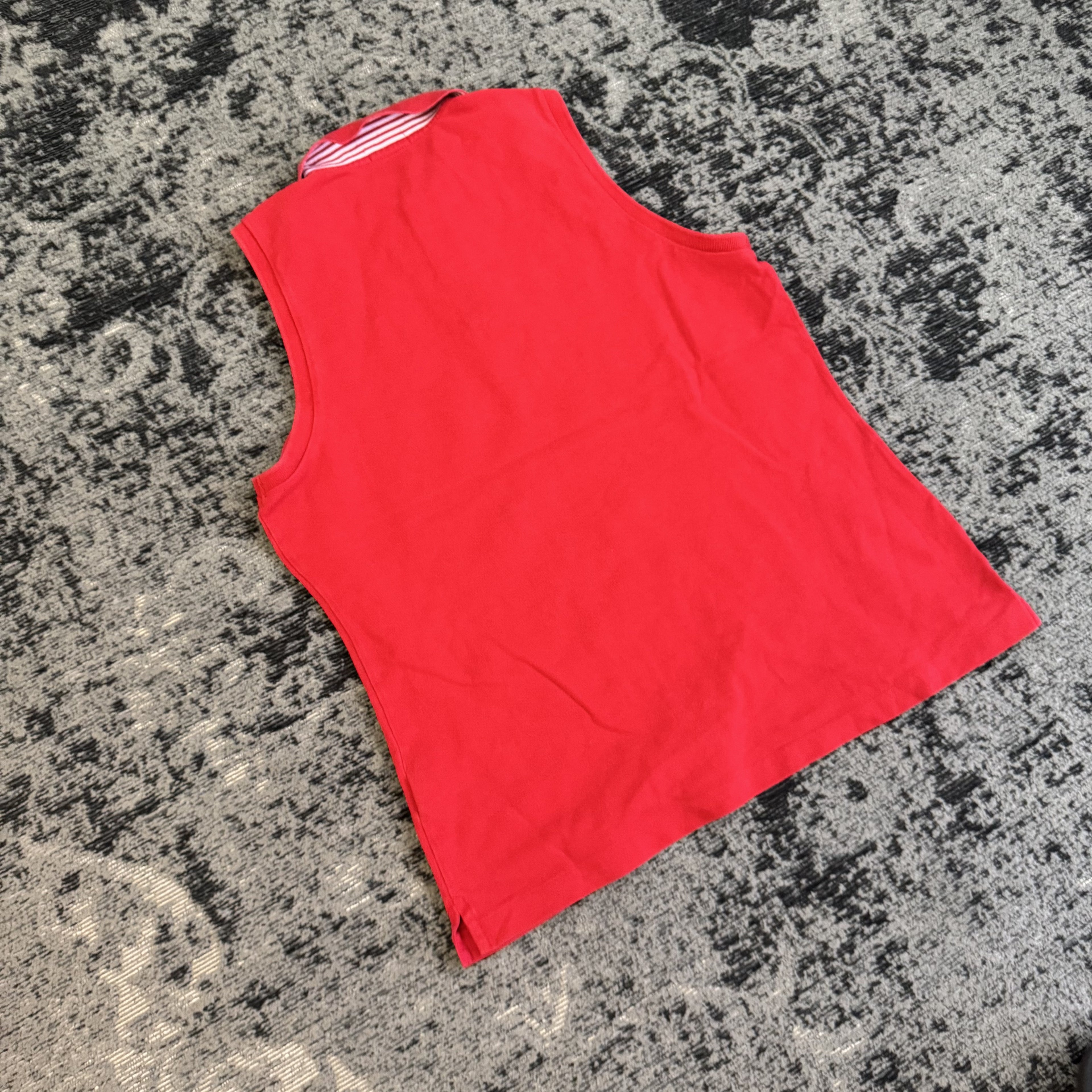 Ralph Lauren Red Sleeveless Polo Shirt Size L