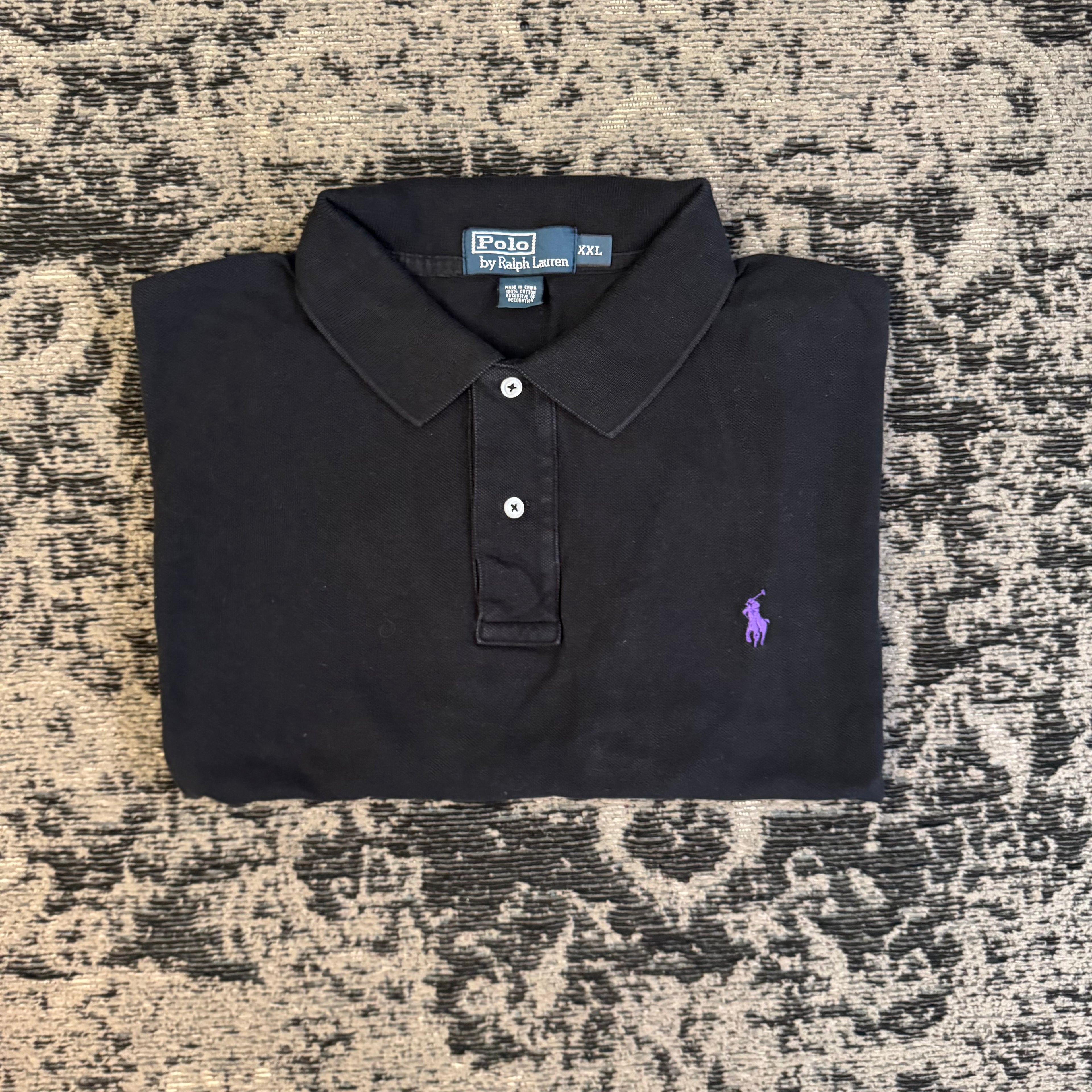 Polo Ralph Lauren nera cavallino Viola Preppy