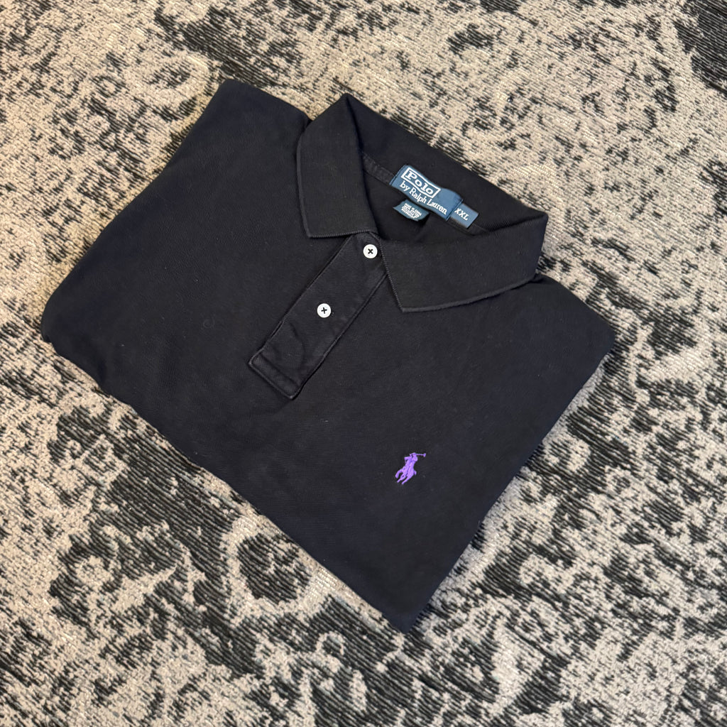 Polo Ralph Lauren nera cavallino Viola Preppy