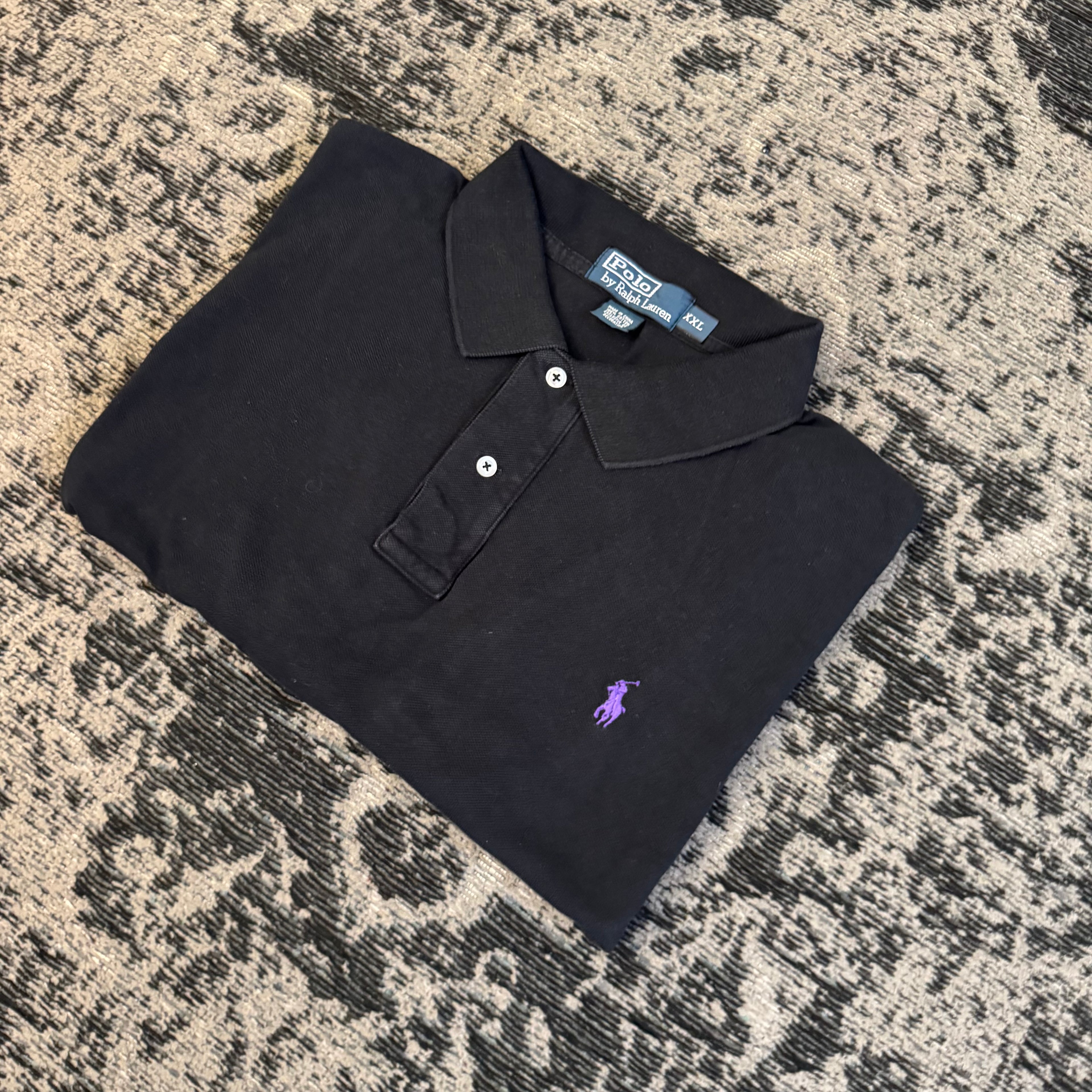 Polo Ralph Lauren nera cavallino Viola Preppy