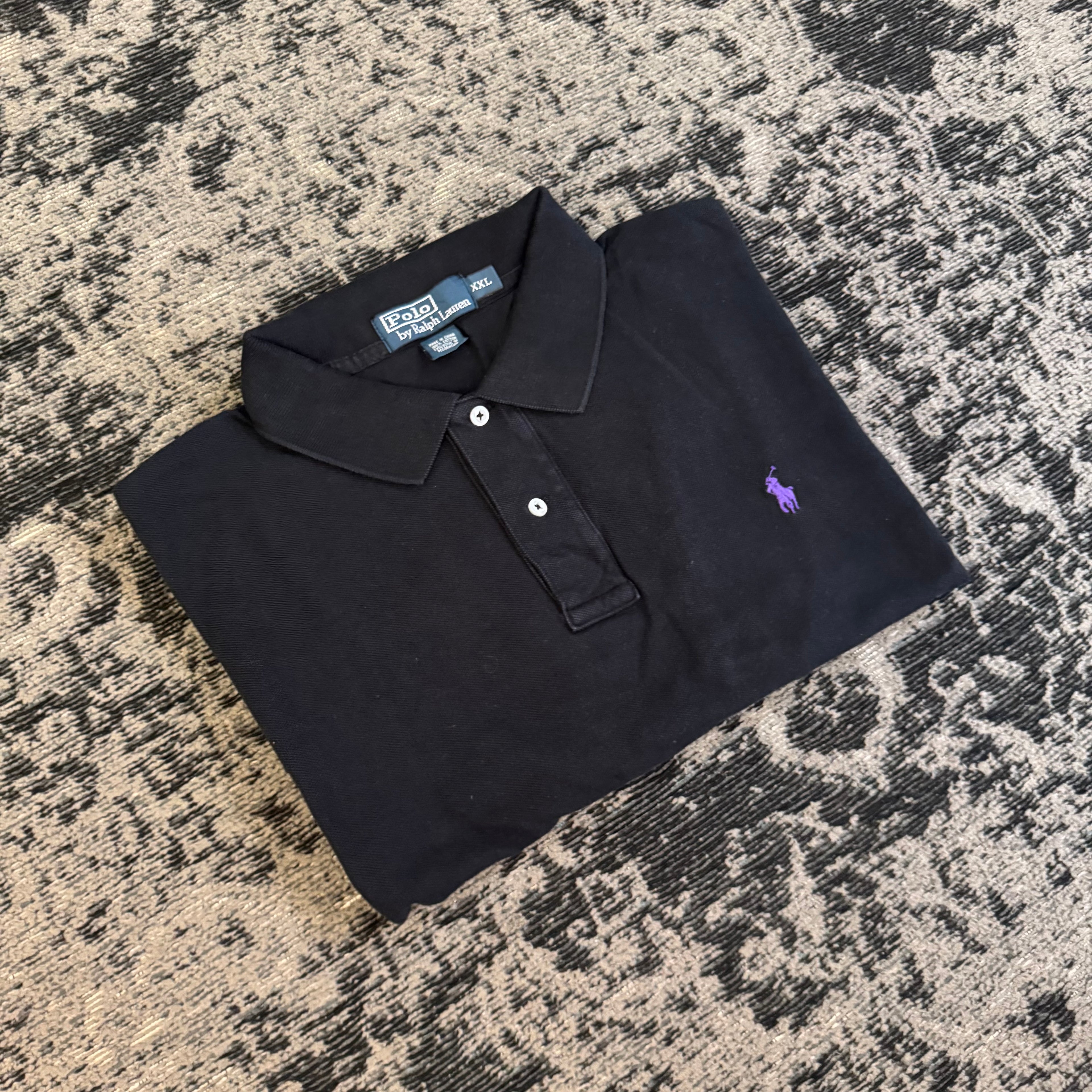 Polo Ralph Lauren nera cavallino Viola Preppy