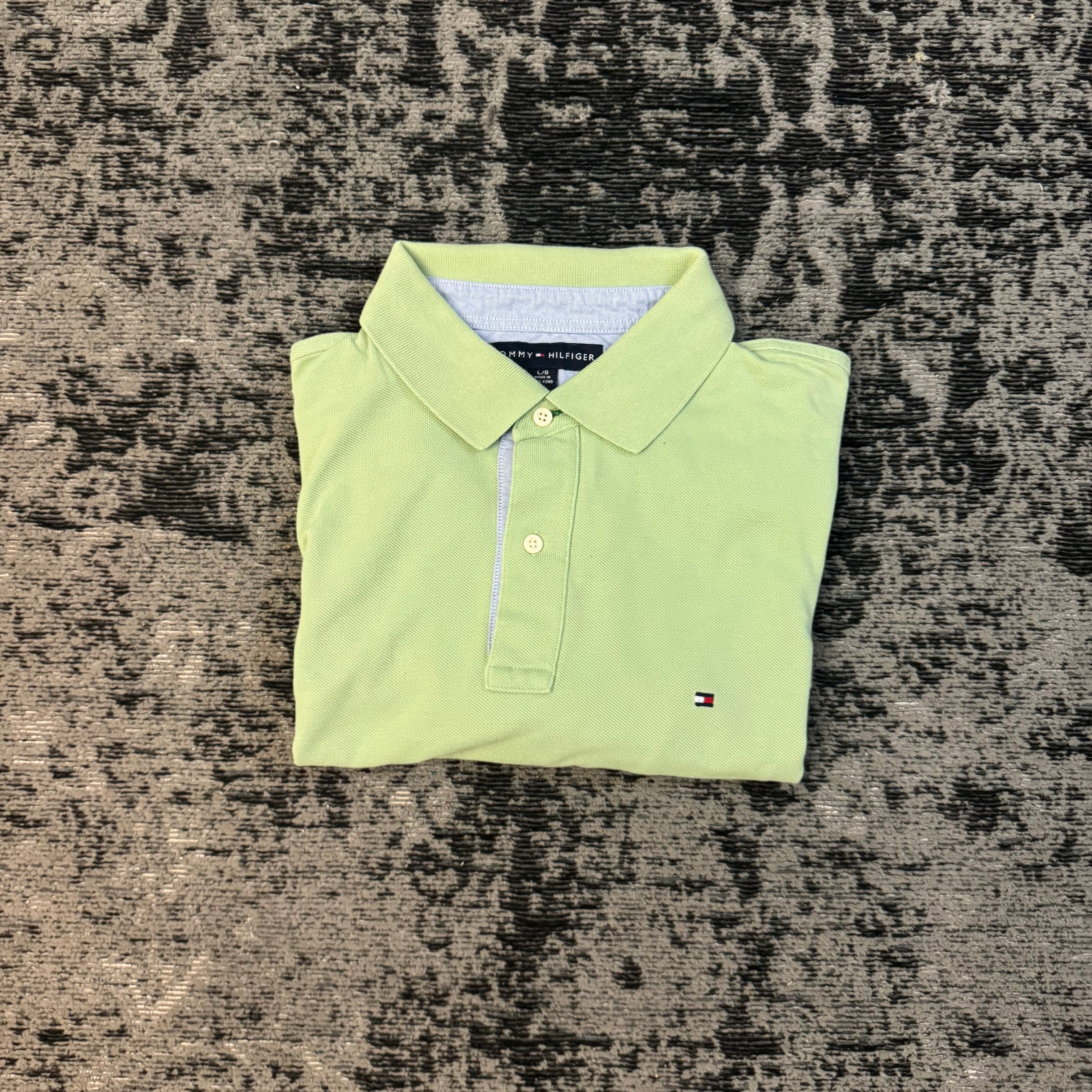 Polo Tommy Hilfigher Verde Lime Taglia L
