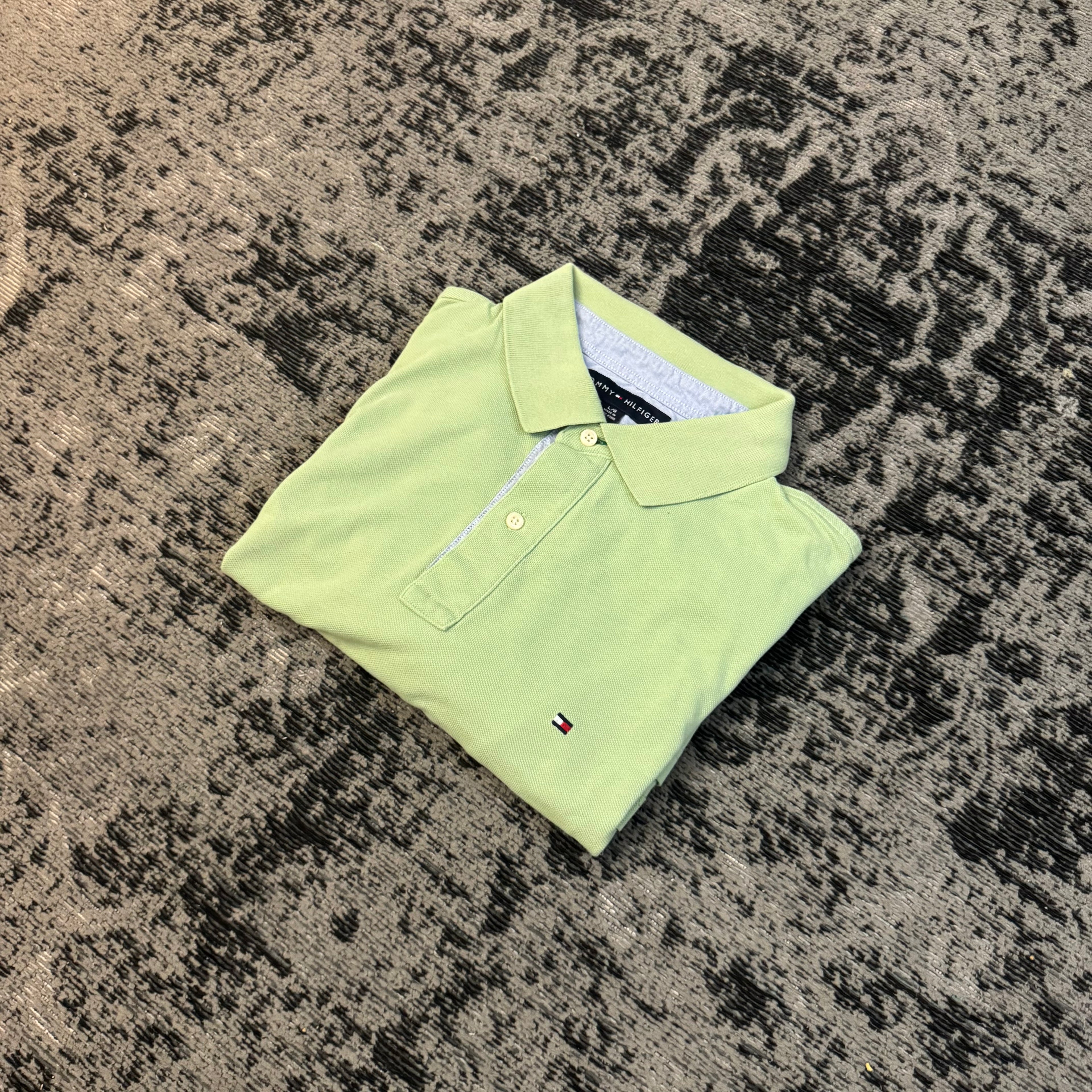 Polo Tommy Hilfigher Verde Lime Taglia L