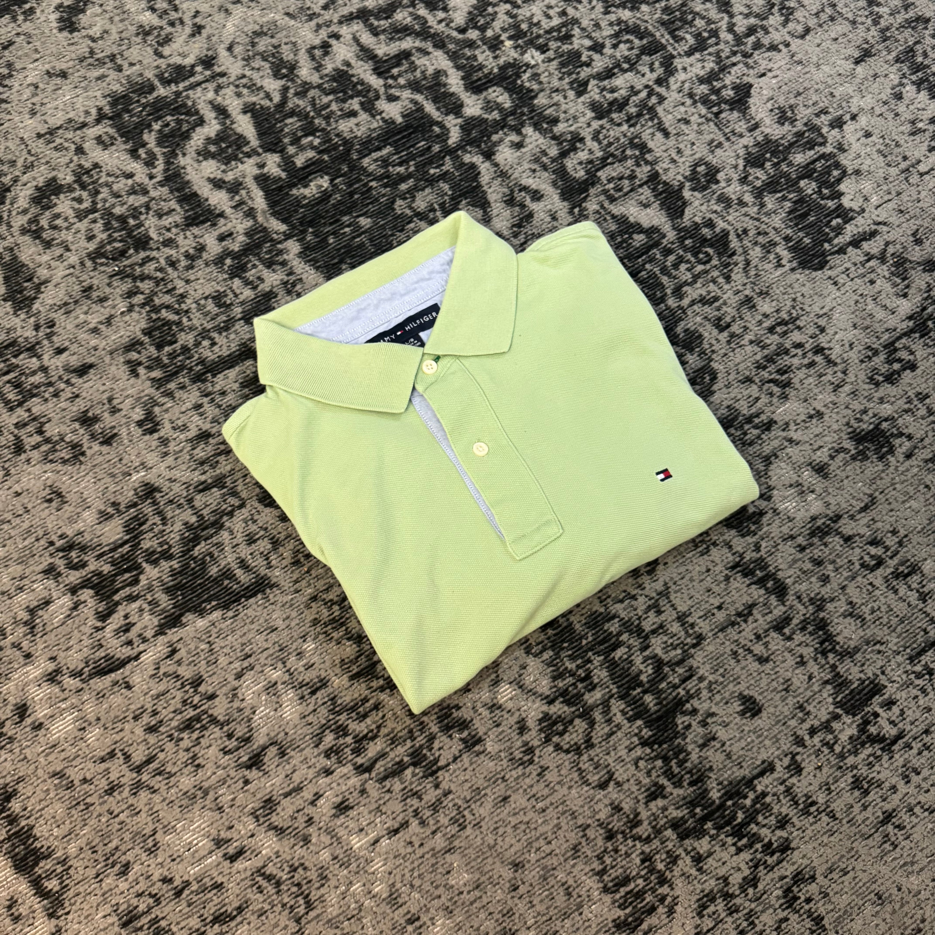 Polo Tommy Hilfigher Verde Lime Taglia L