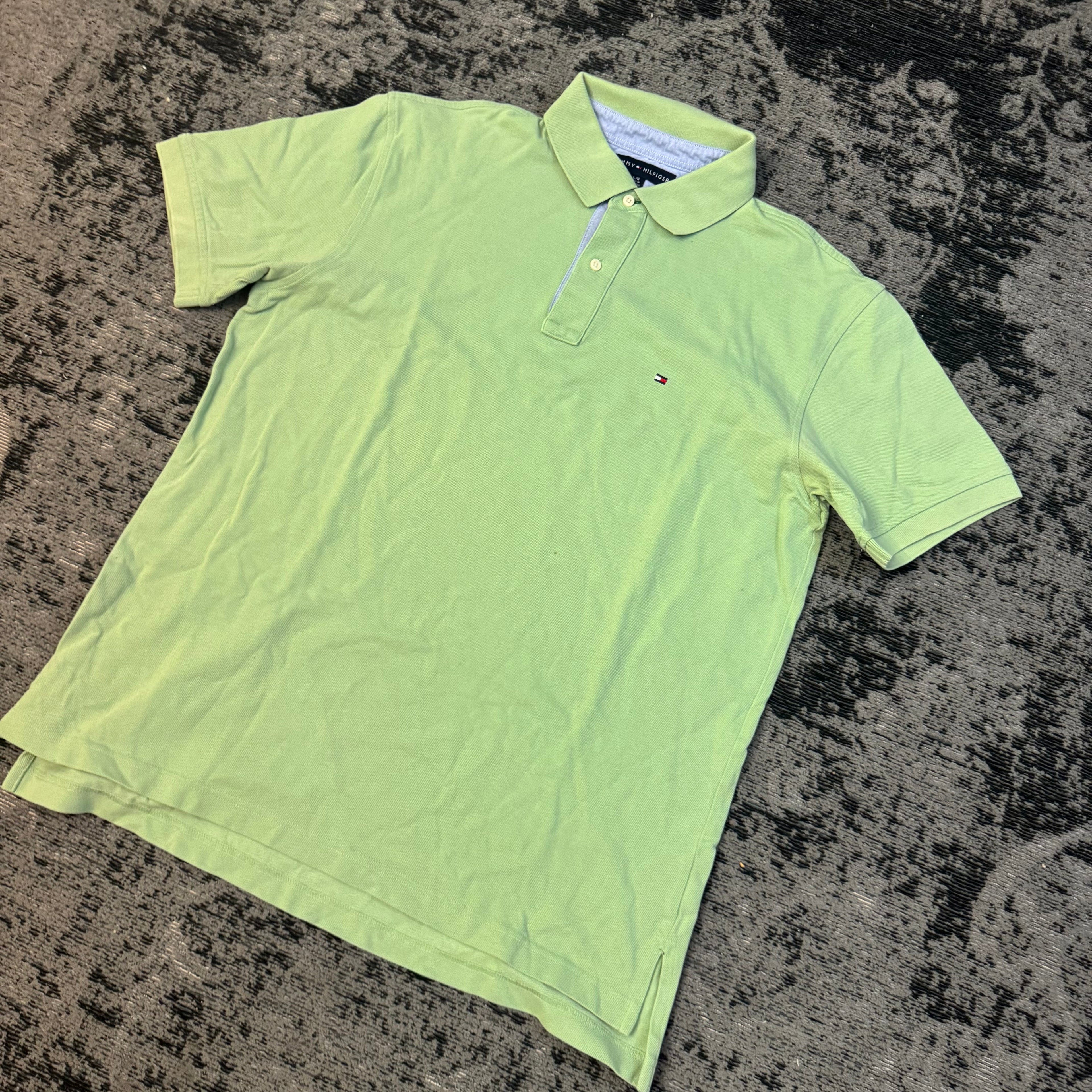 Polo Tommy Hilfigher Verde Lime Taglia L