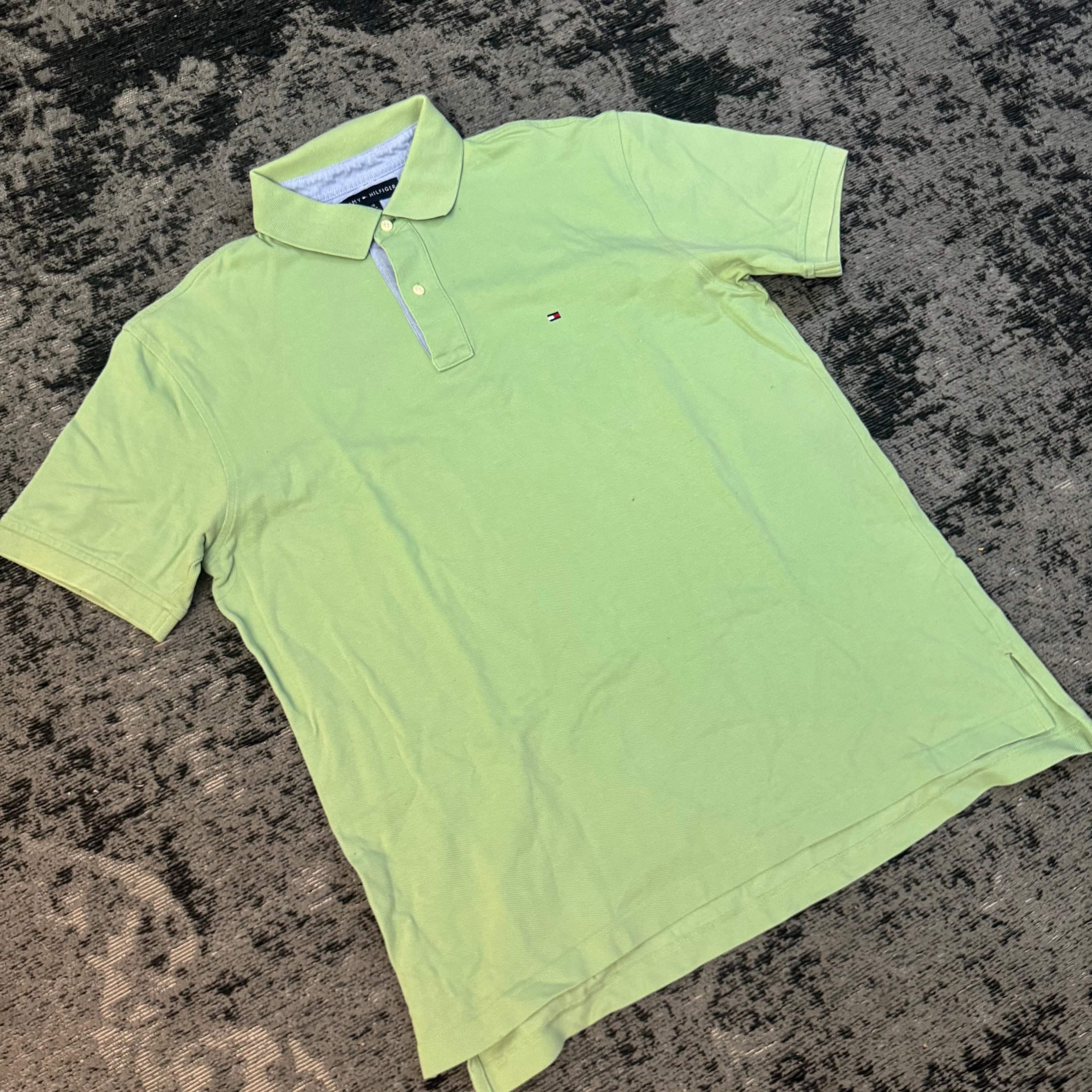 Polo Tommy Hilfigher Verde Lime Taglia L